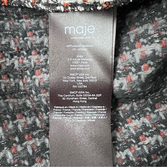 Maje Tweed Mini Skirt Size 40 - Picture 8 of 9